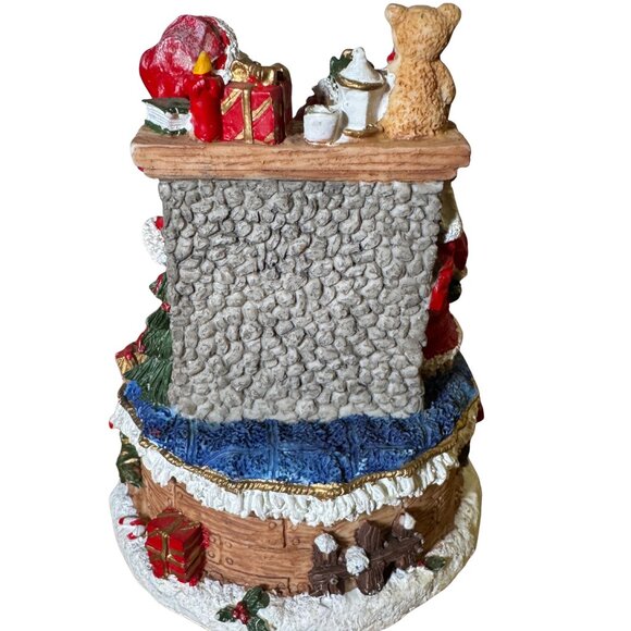 Santa Claus Christmas Music Box Plays We Wish You a Merry Christmas Vintage - Picture 2 of 6